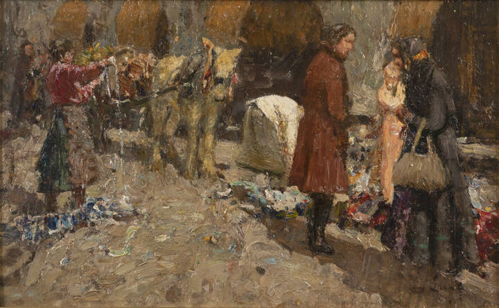 ALESSANDRO LUPO - 'Mercato di Courgnè' anni '20-'30