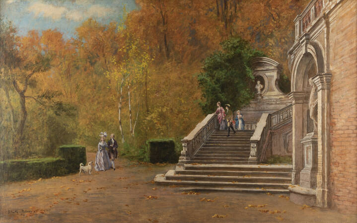 POLLONERA CARLO, STRATTA CARLO - 'Scena autunnale' 1914