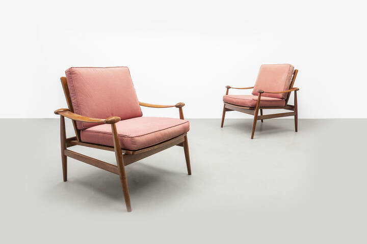 FINN JUHL - Coppia di poltrone mod. DF133