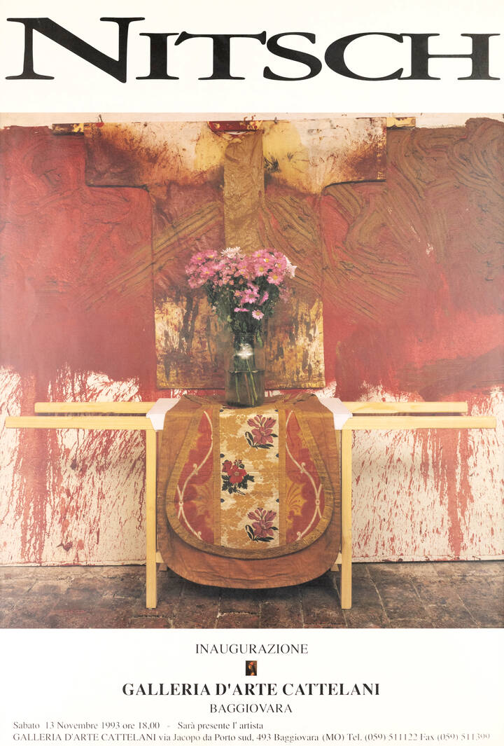 MANIFESTO - 'Nitsch - Galleria d'Arte Cattelani'