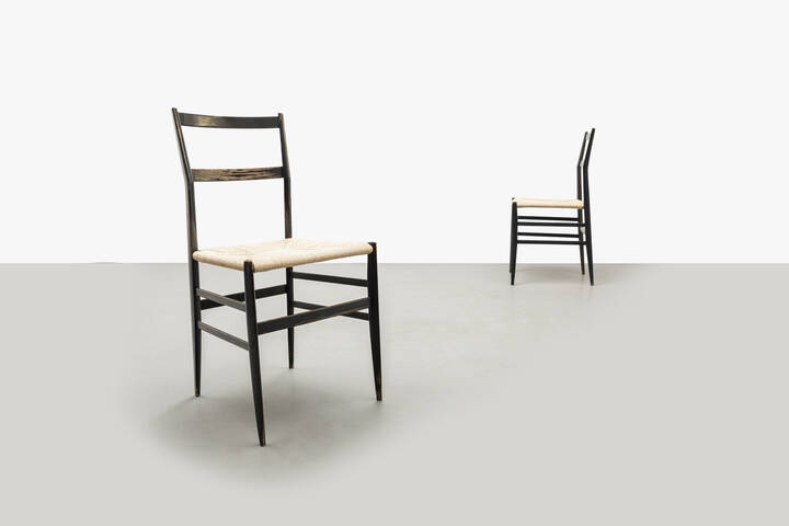 GIO PONTI - Coppia di sedie mod. Superleggera