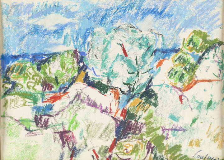 ENRICO PAULUCCI - 'Paesaggio con mare e pineta' 1970