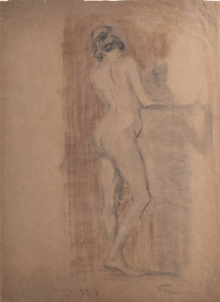 FELICE VELLAN - 'Nuda in posa' 3/1/1921