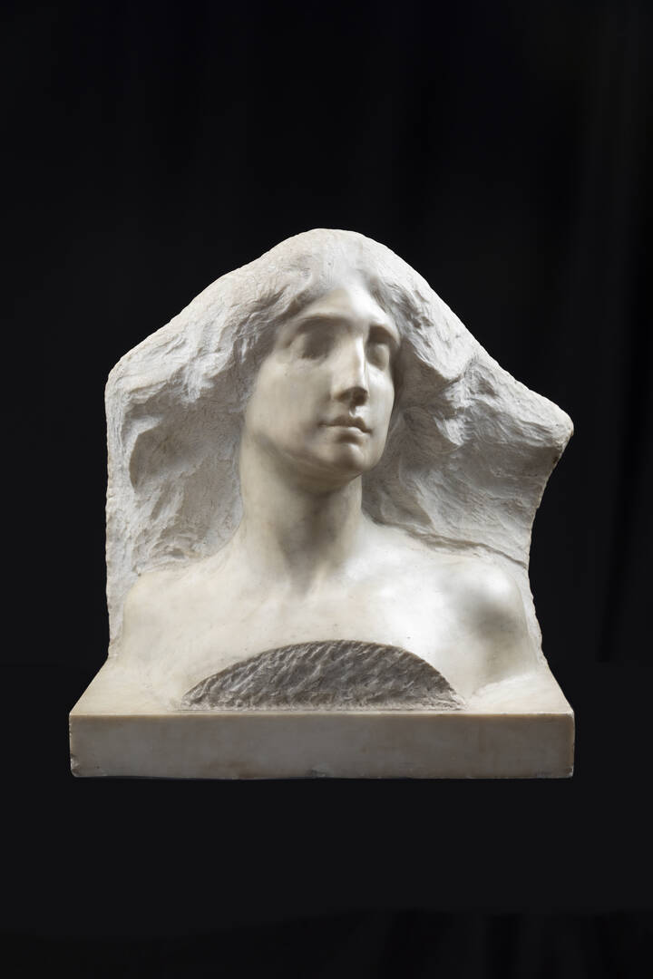 LEONARDO BISTOLFI - 'La Bellezza liberata dalla Materia' o 'L'Alpe' 1906<br>