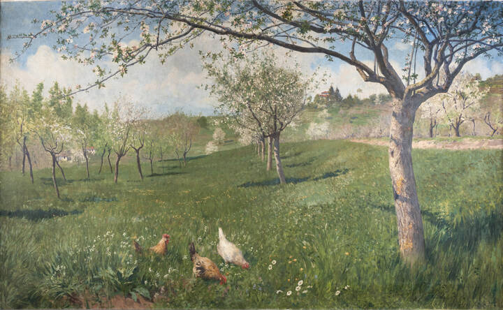 CARLO POLLONERA - 'Aprile' 1887