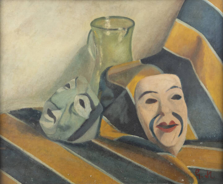 PITTORE NON IDENTIFICATO - 'Maschere'