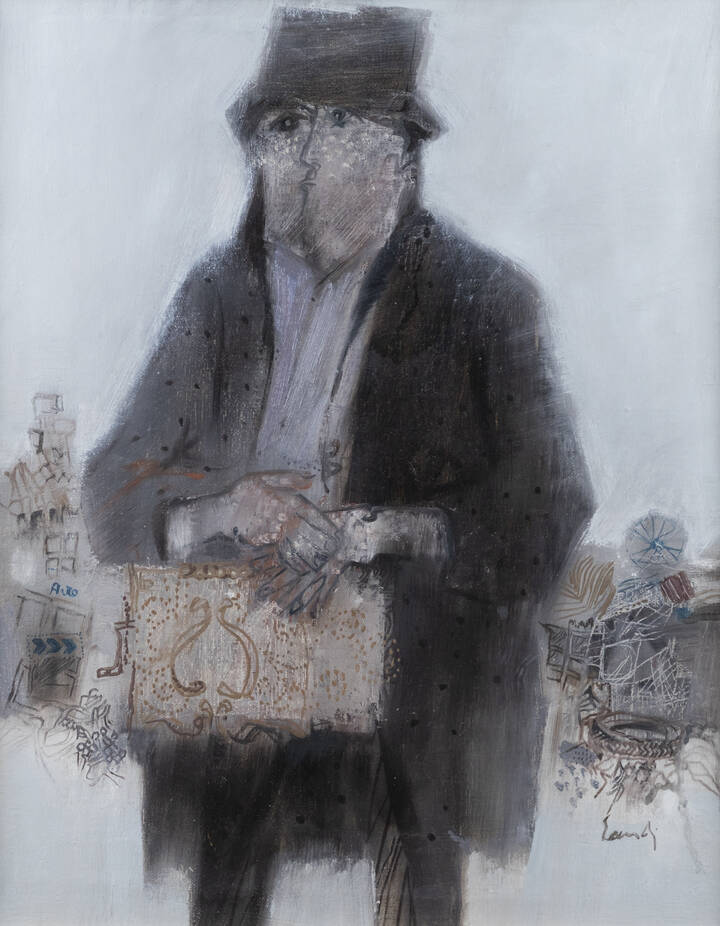 FERNANDO EANDI - 'Uomo con organetto' 1972