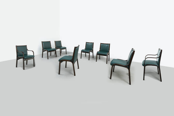 GREGOTTI, MENEGHETTI, STOPPINO - Sei sedie e due poltroncine 