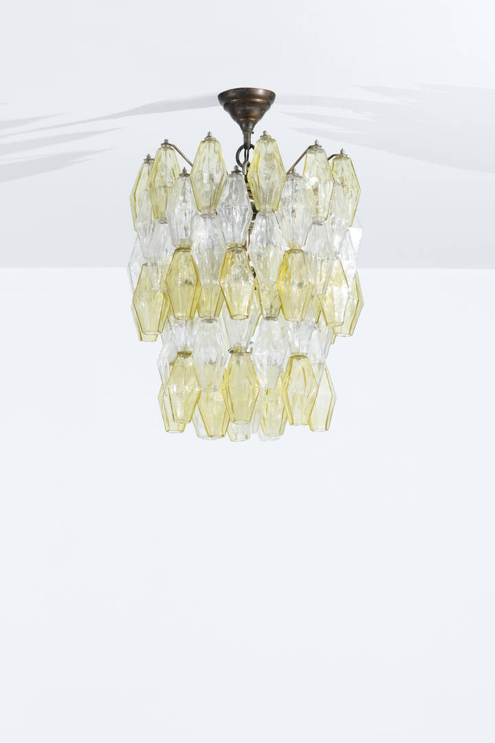 PAOLO VENINI - Lampadario della serie Poliedri