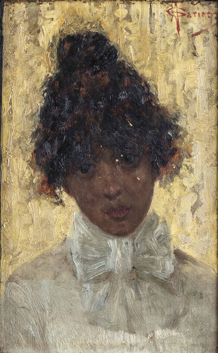ANGELO GARINO - 'Ritratto di fanciulla' 9 aprile1887