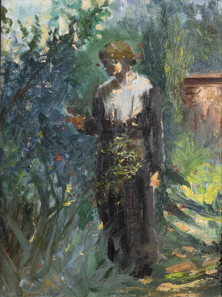 GIULIO SOMMATI DI MOMBELLO - 'In giardino' 