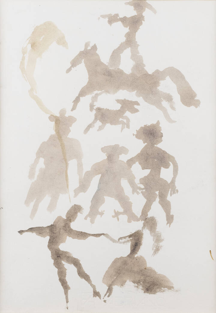 MINO MACCARI - 'Composizione con personaggi'