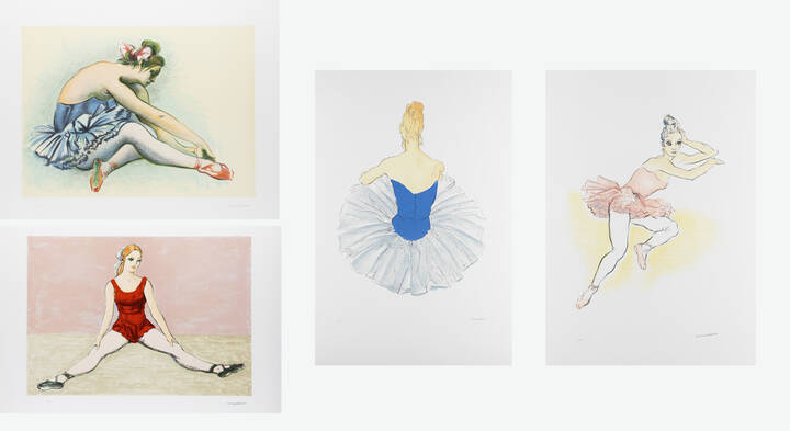 FRANCESCO MESSINA - Cartella di quattro litografie 'Danseuses' 1986