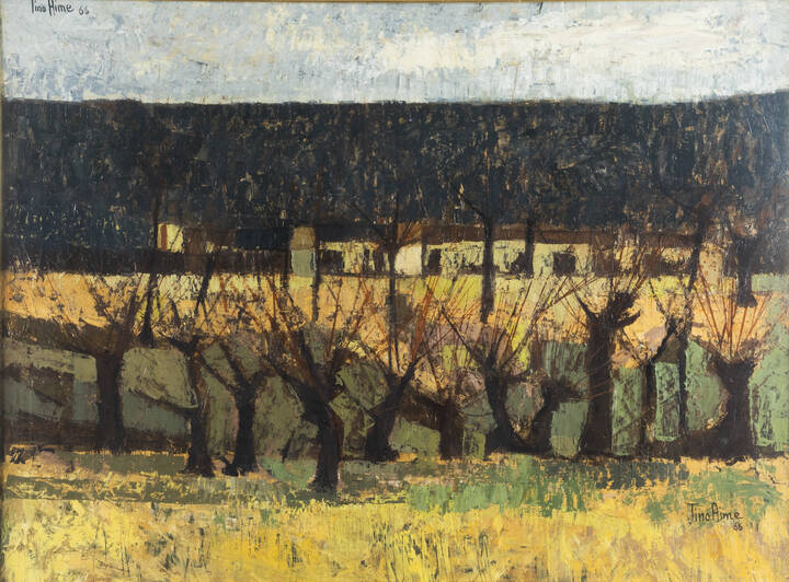 TINO AIME - 'Paesaggi con case ed alberi' 1966