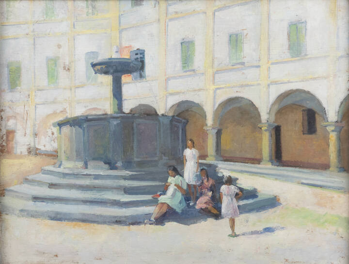 LUIGI BOFFA TARLATTA - 'Fontana a San Giovanni di Andorno (biellese)' 1940 