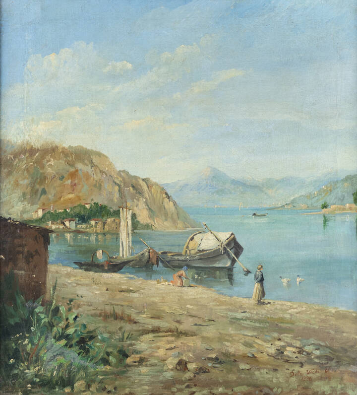 PITTORE NON IDENTIFICATO - 'Veduta marina' 1885
