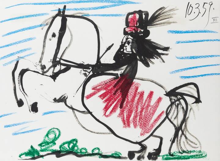 PICASSO PABLO (D'après) - 'Cavaliere' 10.3.59