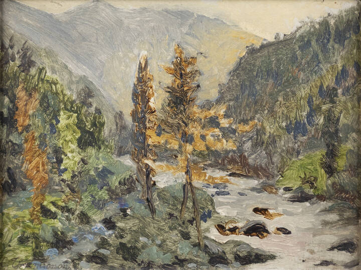 CARLO THERMIGNON - 'La Stura e Monte Grifone' 1921 