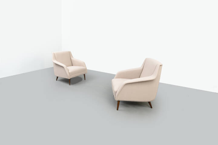 CARLO DE CARLI - Coppia di poltrone mod. 802<br>