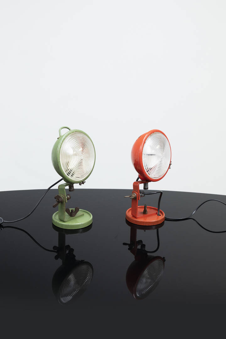 CESARE LEONARDI, FRANCA STAGI - Coppia di lampade mod. Jeep