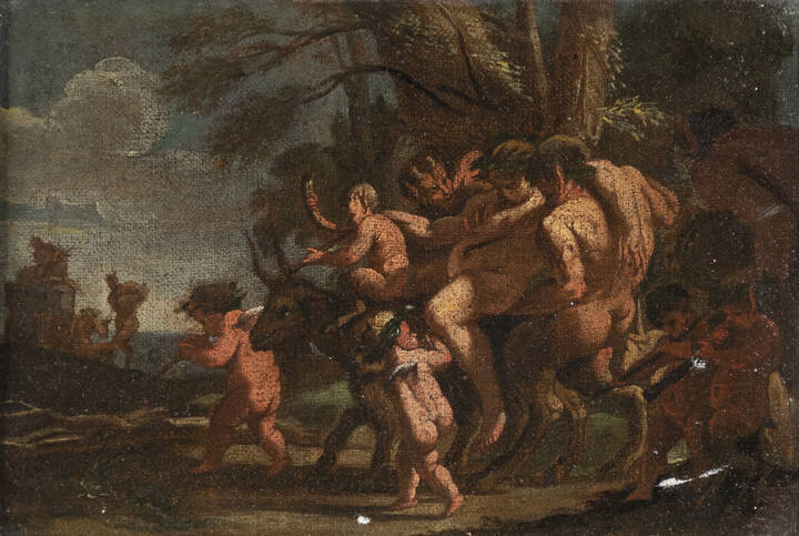 PITTORE ANONIMO - 'Sileno ebbro' XVII secolo