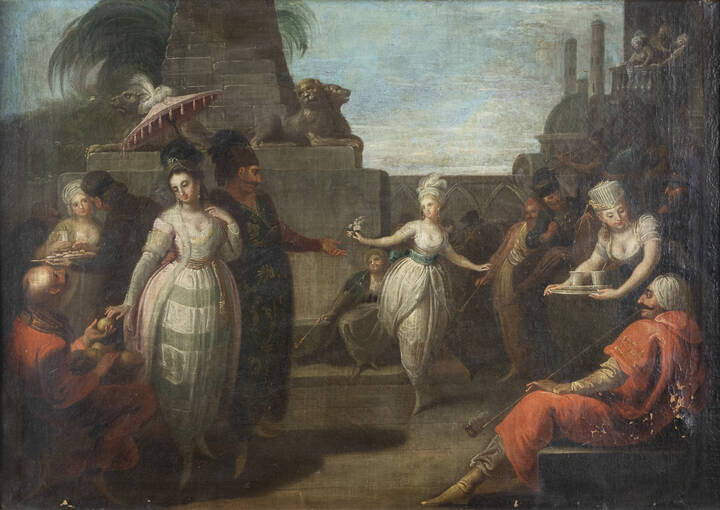 PITTORE ANONIMO - 'Il ristoro dei turchi', XVIII secolo