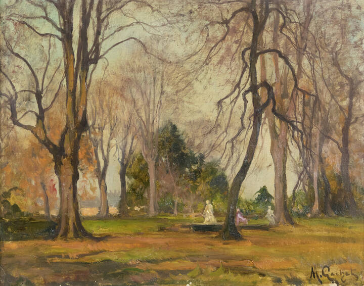 MARIO GACHET - 'Veduta di Villa Rignon a Torino'