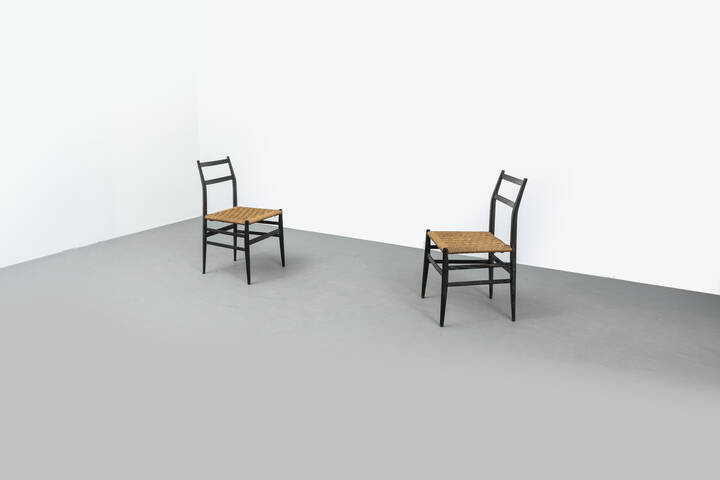 GIO PONTI - Coppia di sedie mod. Superleggera