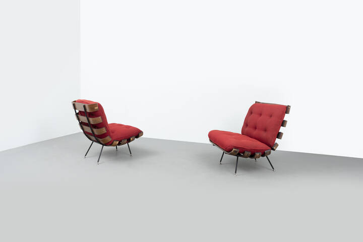 CARLO HAUNER, MARTIN HEISLER - Coppia di poltrone mod. Costela