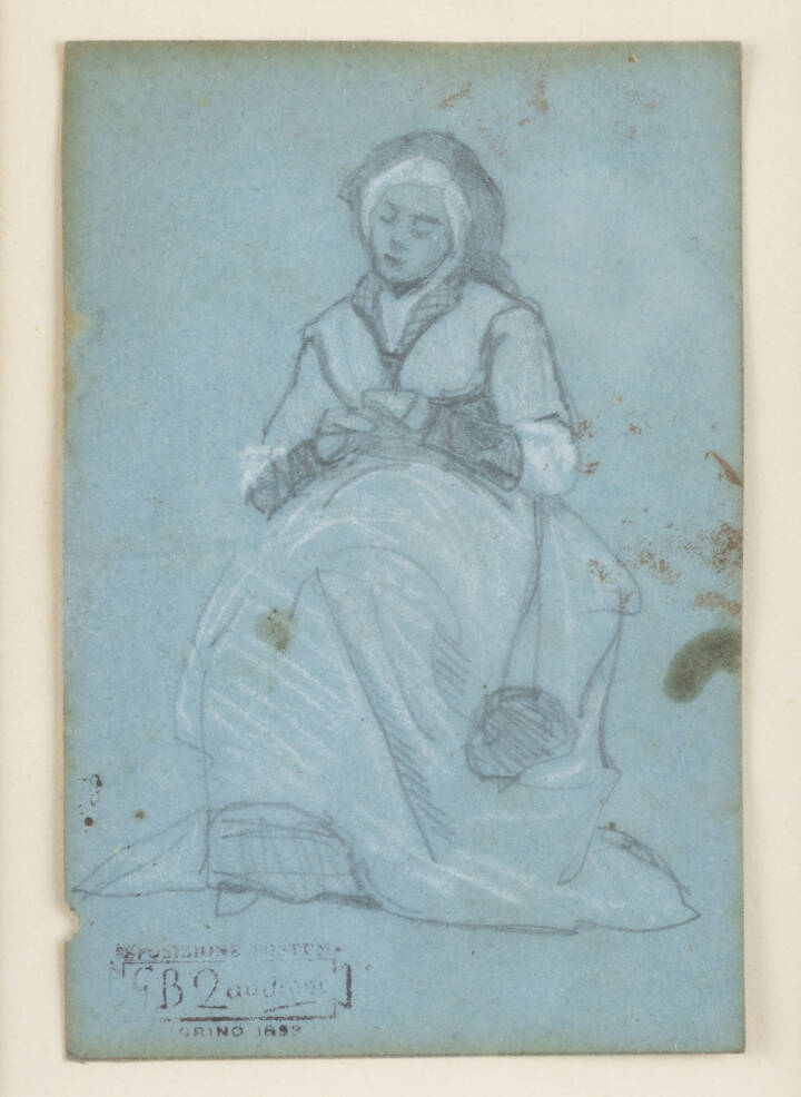 GIOVANNI BATTISTA QUADRONE - 'Ritratto di fanciulla'<br>