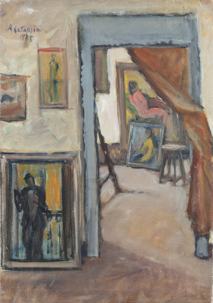ALFREDO CATARSINI - 'Studio del pittore' 1935