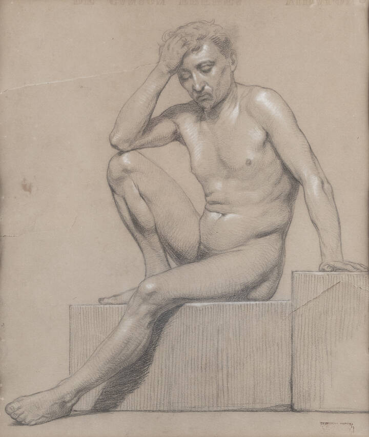 GIOVANNI BATTISTA QUADRONE - 'Ritratto di uomo nudo'