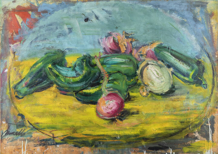 LUIGI SPAZZAPAN - 'I peperoni, natura morta' 1936