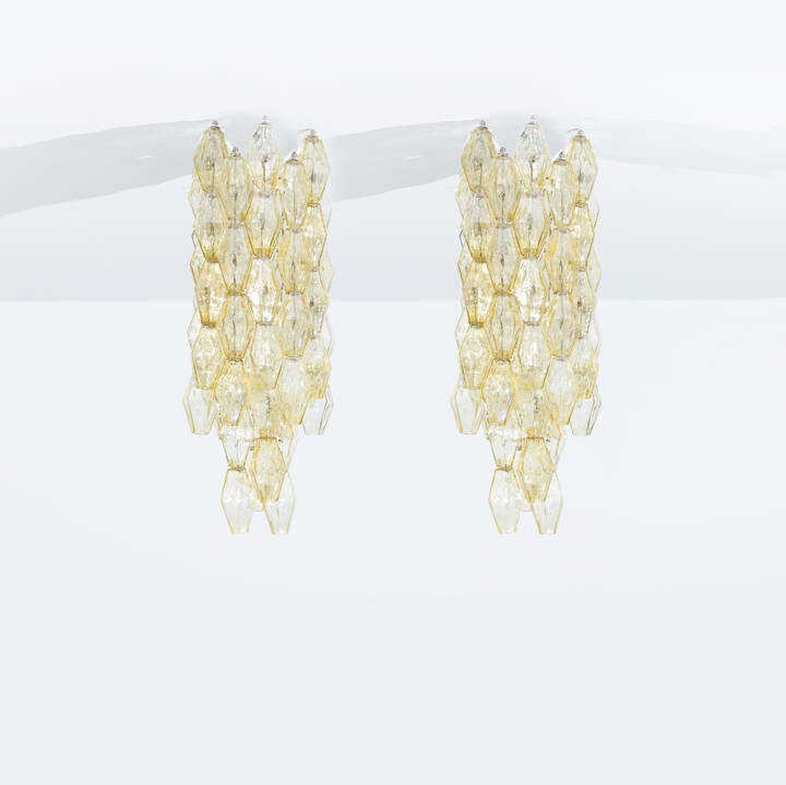 PAOLO VENINI - Coppia di lampadari mod. Poliedri