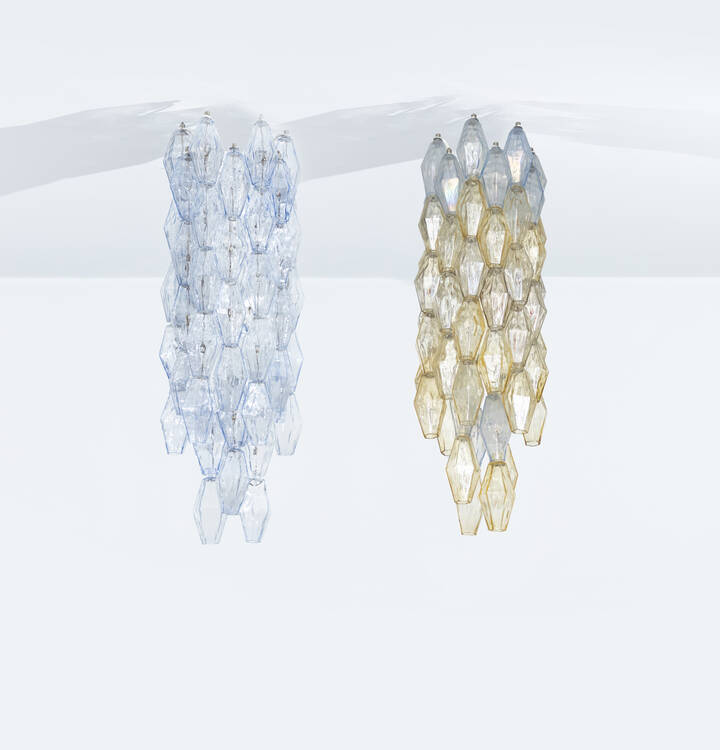 PAOLO VENINI - Due lampadari mod. Poliedri