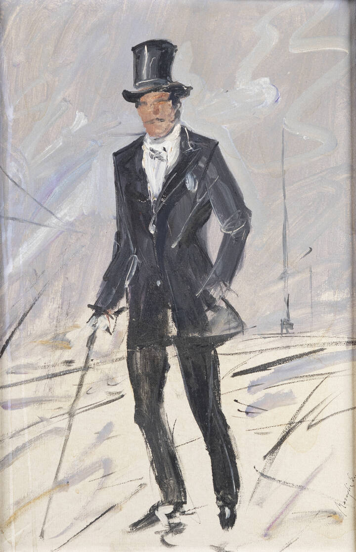 EDMONDO MANEGLIA - 'Uomo con cilindro'