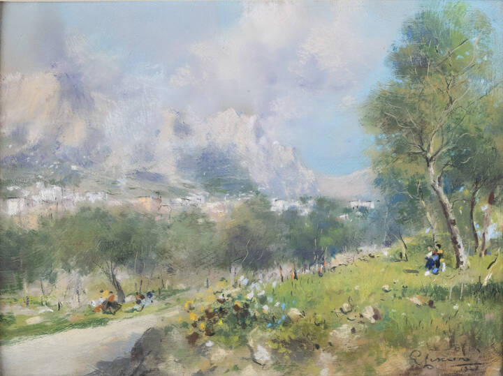 GIUSEPPE CASCIARO - 'Paesaggio con figura' 1927