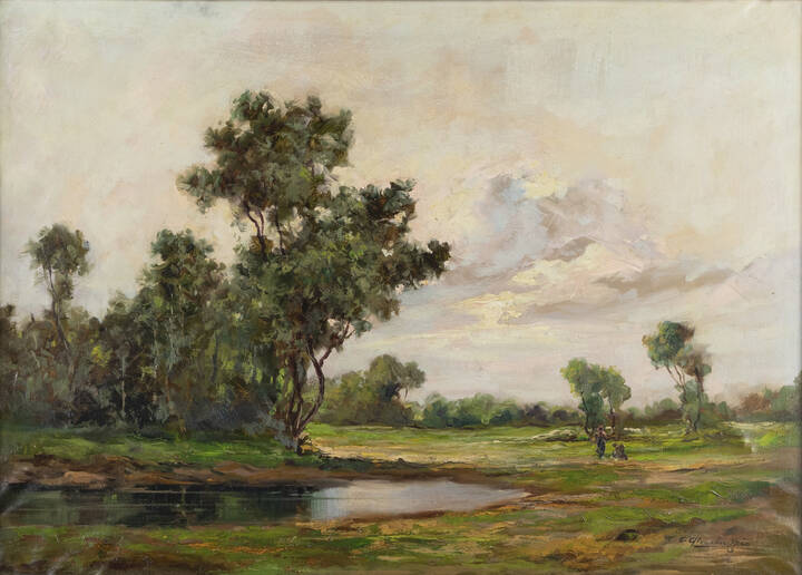 CESARE GHEDUZZI - 'Paesaggio lacustre'