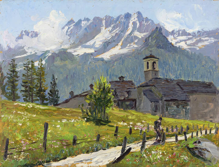 ETTORE OLIVERO PISTOLETTO - 'Veduta a Ceresole Reale'