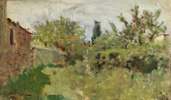 TELEMACO SIGNORINI - 'Via dell'orologio presso il Campo di Marte'