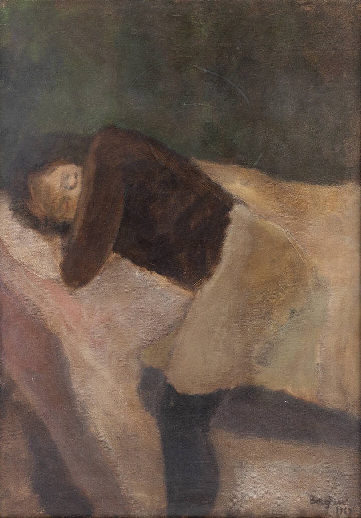 FRANZ BORGHESE - 'Fanciulla sdraiata' 1969