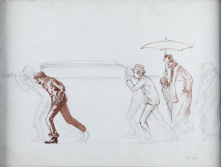 AROLDO BONZAGNI - 'Il funerale' anni '910-'920