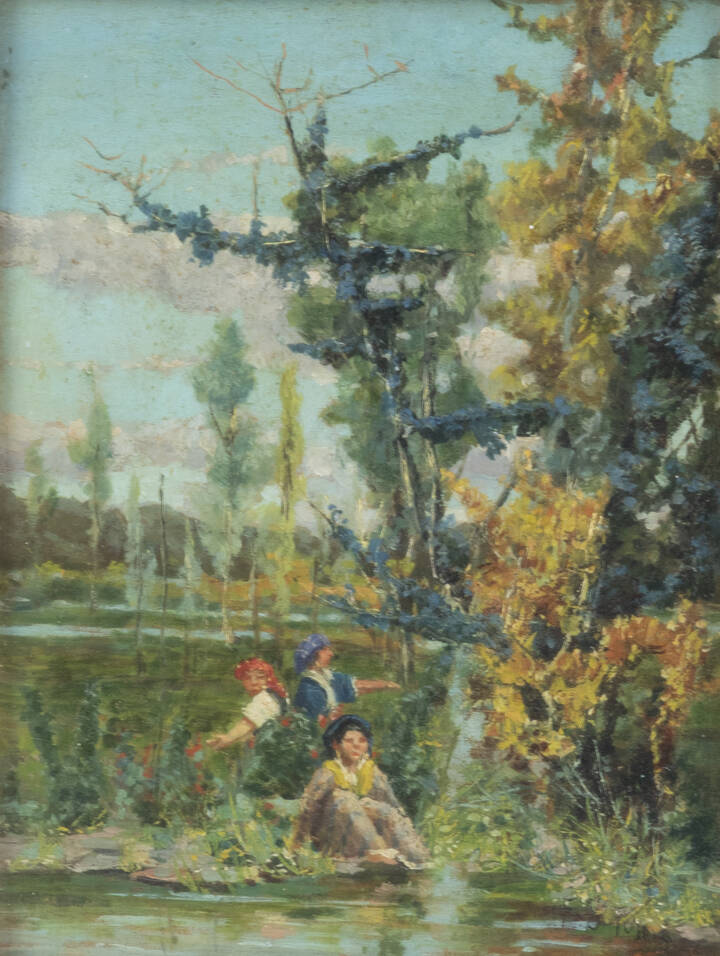 FRANCESCO SAVERIO TORCIA - 'Paesaggio con fanciulle'