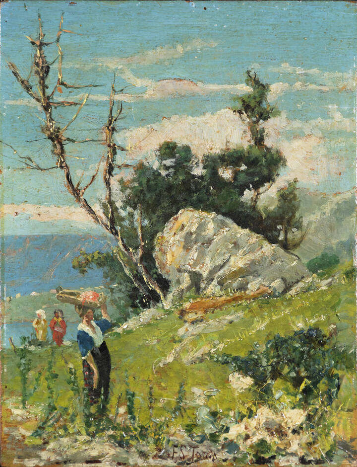 FRANCESCO SAVERIO TORCIA - 'Paesaggio con fanciulle'