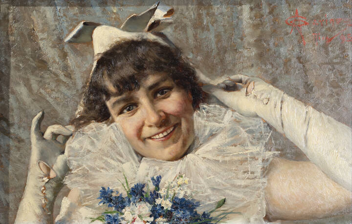 ANGELO GARINO - 'La Pierrette' Nice 1895