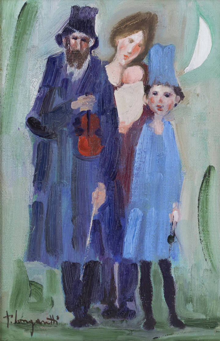 TRENTO LONGARETTI - 'Famiglia, tre figure del circo dei poveri'