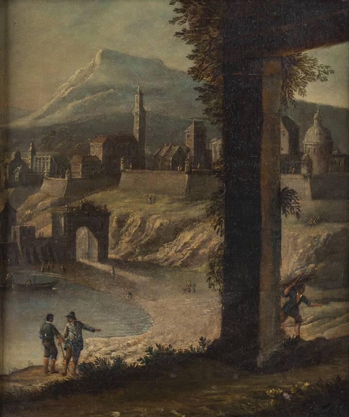 PITTORE OLANDESE META' XVII SECOLO - 'Veduta di paesaggio'