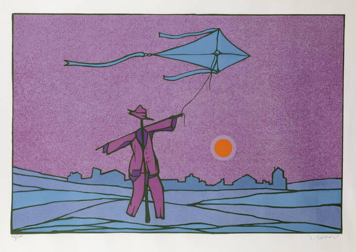 FRANCESCO CASORATI - 'Spaventapasseri con aquilone'