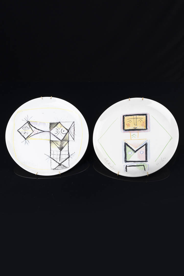 IBRAHIM KODRA - 'Personaggio quadrato' 1964<br>'Composizione'