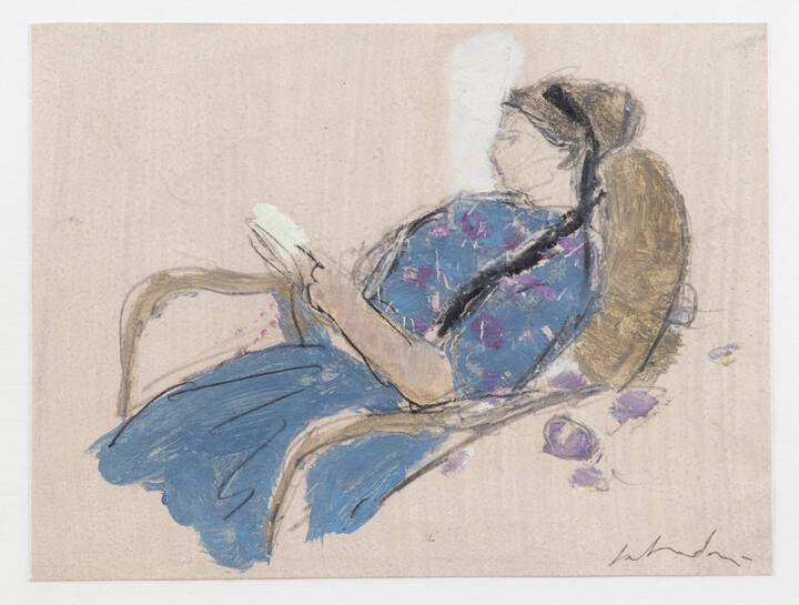 ALDO SALVADORI - 'Donna che legge'